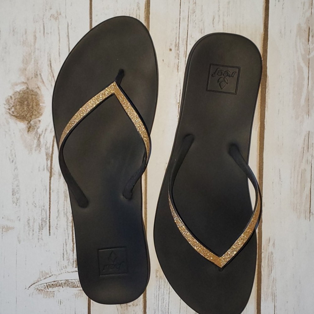 Reef comfort glitter flip flops